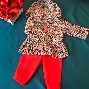 2 Piece Matching set in animal print and orange!!
